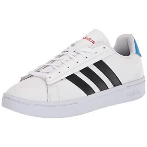 Adidas Men`s Grand Court Alpha Tennis Shoe White/core Black/blue Rush 14