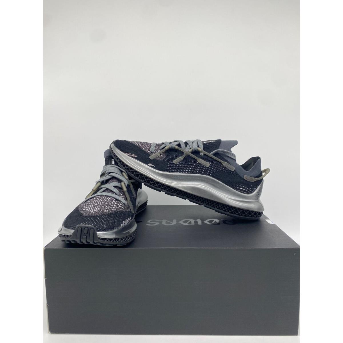Adidas Shoes Men`s 11 Black/silver 4d Fusio Metallic Carbon Running H04512