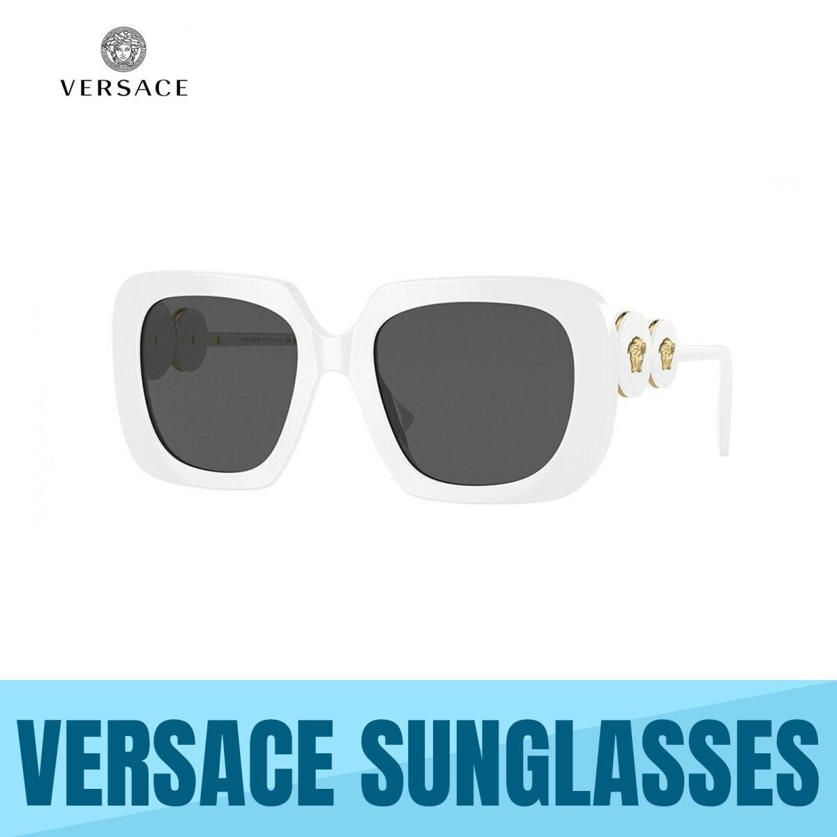 Versace VE4434 314/87 Optical White-dark Grey Women`s Sunglasses 54MM