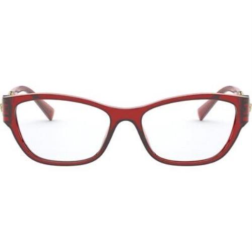 VERSACE-VE3288 388 Cateye Eyeglasses Transparent Red
