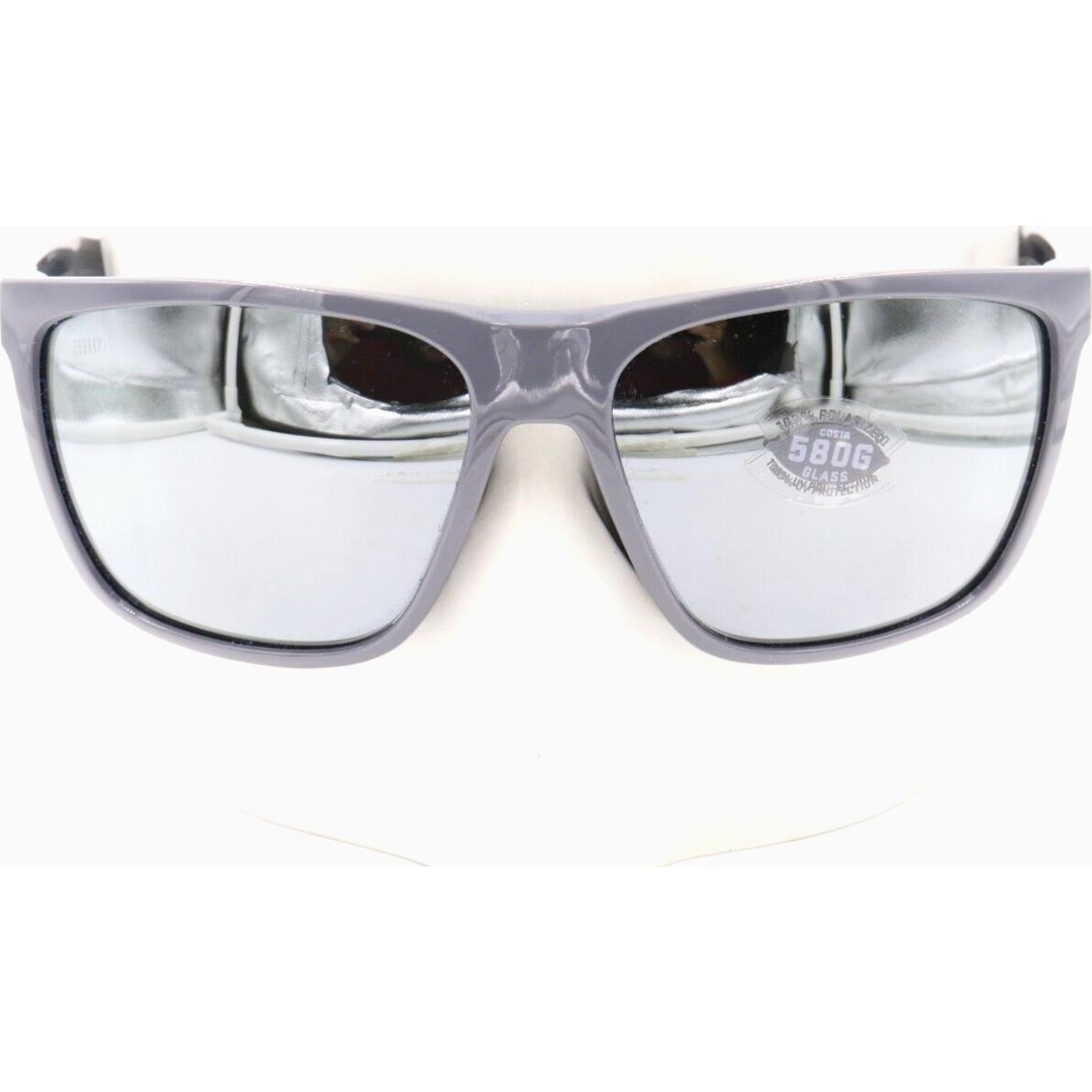 Costa Del Mar Ferg XL Shiny Gray Silver 580G Sunglasses 06S9012 90121062