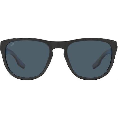 Costa Del Mar Men Irie Round Sunglasses Black/grey Polarized-580P 55 mm