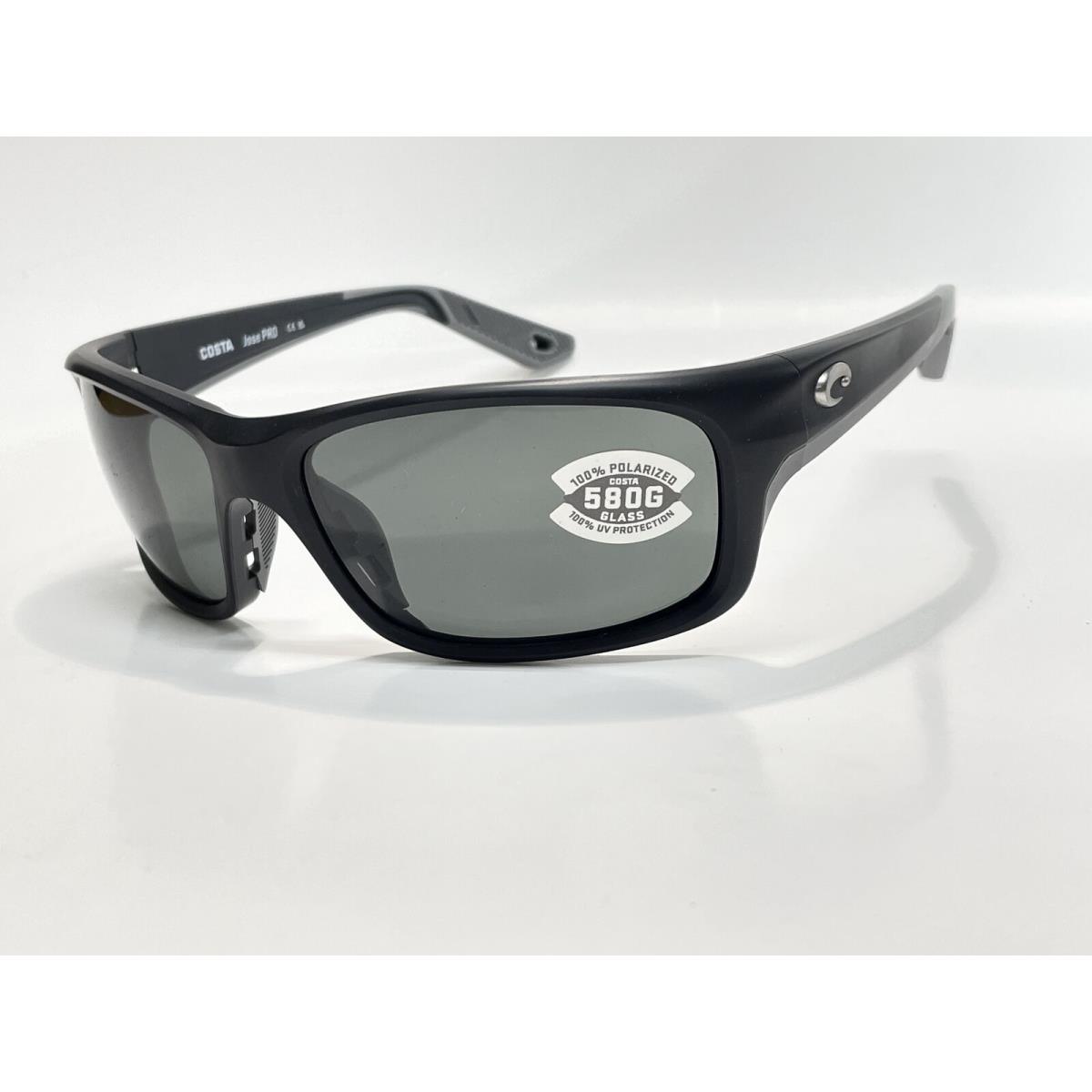 Costa Del Mar Jose Pro Matte Black Frame Gray 580 Glass Lens Polarized