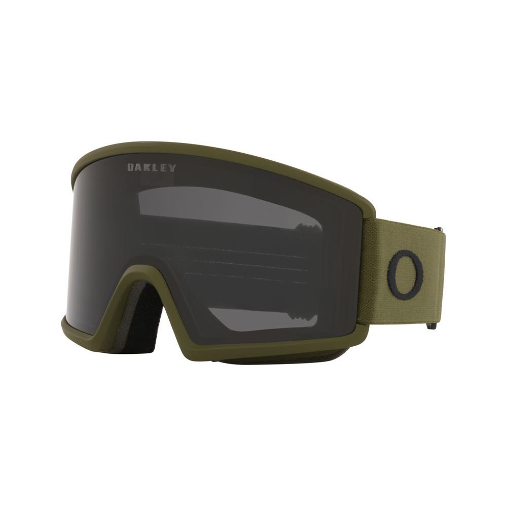 Oakley Target Line L Goggles -new- Cylindrical Oakley Hdo Lens- Oakley Dark Brush / Dark Grey 14%