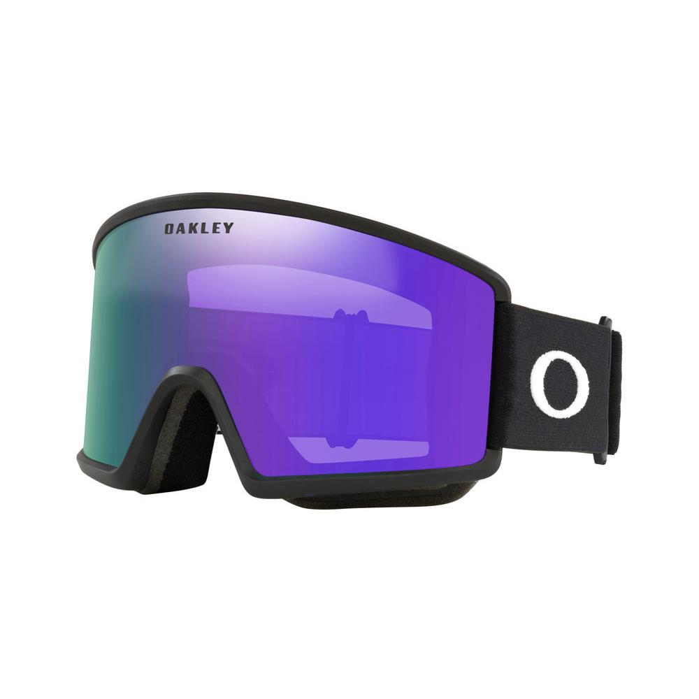 Oakley Target Line L Goggles -new- Cylindrical Oakley Hdo Lens- Oakley Mat Black / Violet Iridium 14%