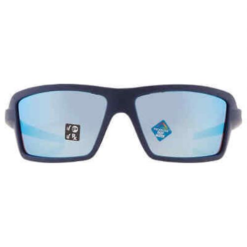 Oakley Cables Prizm Deep Water Polarized Wrap Men`s Sunglasses OO9129 912913 63 - Frame: Blue