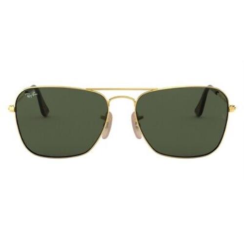 Ray-ban 0RB3136 Sunglasses Unisex Gold Square 55mm