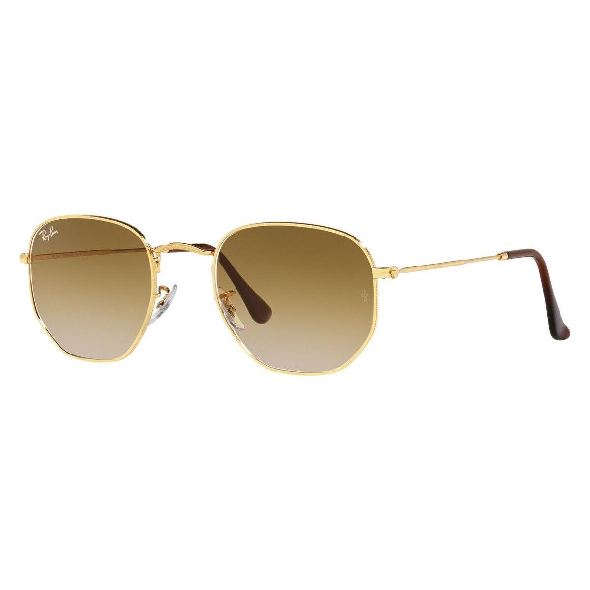 Ray-ban 0RB3548 Sunglasses Unisex Gold Geometric 51mm - Frame: Gold, Lens: Clear Gradient Brown, Model: