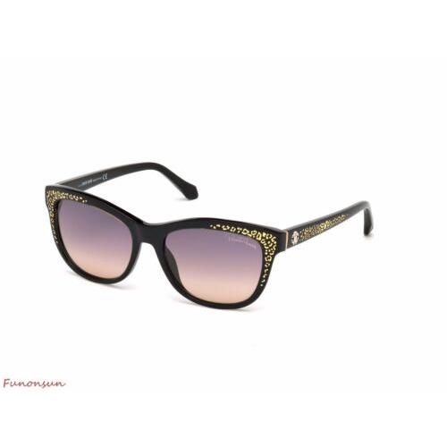 Roberto Cavalli Tsze Women`s Sunglasses RC991 05B Black/grey Gradient Lens