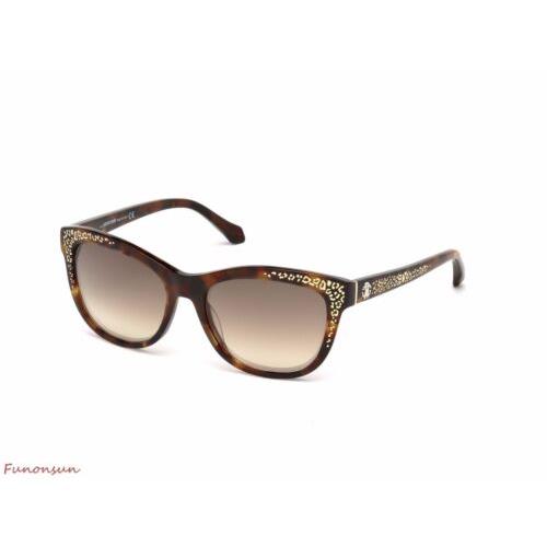 Roberto Cavalli Tsze Women`s Sunglasses RC991 52G Havana/brown Gradient Lens - Dark Havana Frame, Brown Gradient Lens