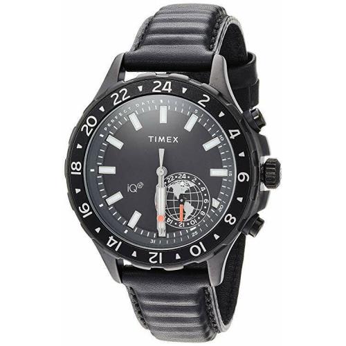 Timex TW2R39900 Iq+ Move Multi-time Men`s Watch Black 43mm