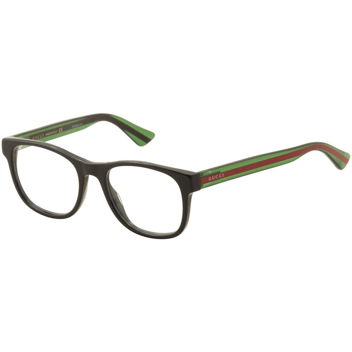 Gucci GG0004ON 002 Eyeglasses Frame Men`s Green Full Rim Square 53-mm