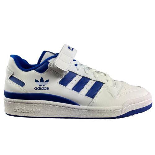 Adidas Men`s Forum Low White Royal Blue Shoes FY7756 Sizes 8 - 13