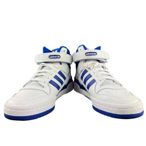 Adidas Men`s Forum Mid White Royal Blue Shoes FY4976 Sizes 9 - 13 