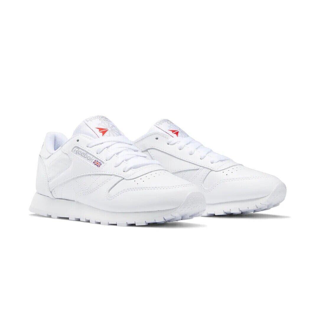 Reebok Classic 835 Women`s Cloud White Leather Athletic Running Shoes Size ON448