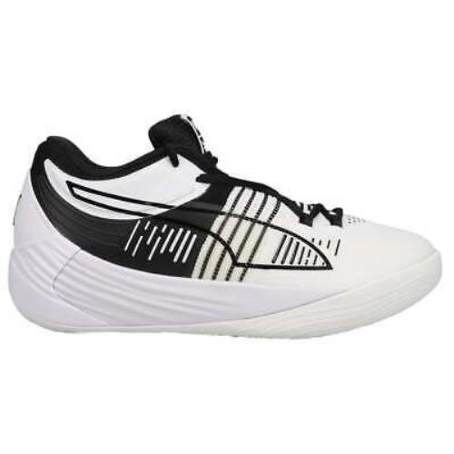 Puma 376639-01 Fusion Nitro Mens Basketball Casual Shoes - Black White - Size