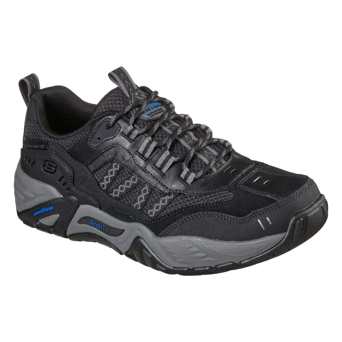 Men`s Skechers Ach Fit Recon Jericko Hiking Shoes 204412 /blk Multi Sizes Black - Black