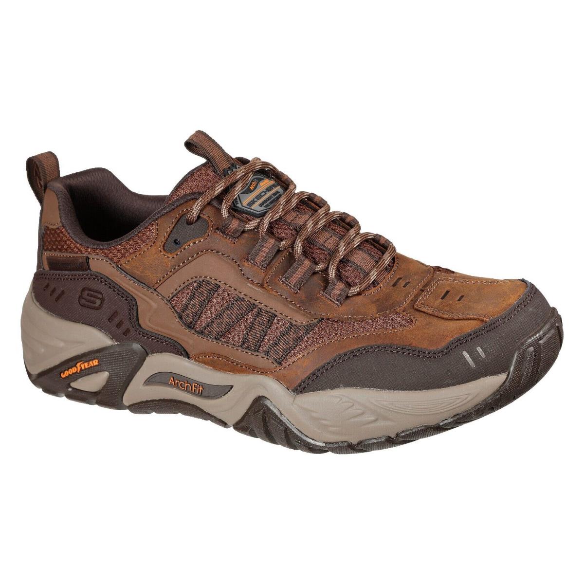 Men Skechers Arch Fit Recon Jericko Hiking Shoes 204412 /cdb Multi Sizes DK Brn