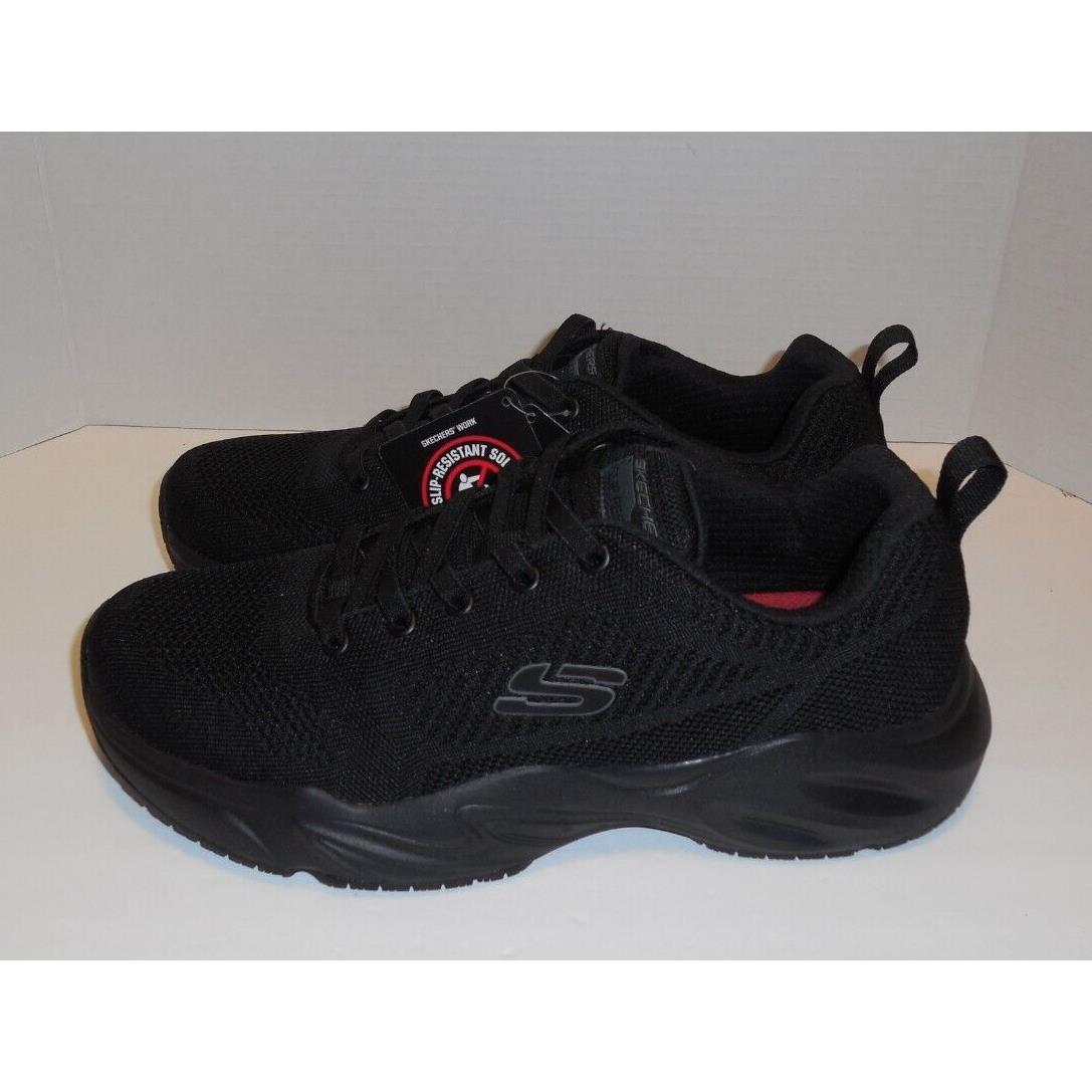 Skechers Stamina Airy SR Black Work Shoes Mens 10.5 Sneakers 200117