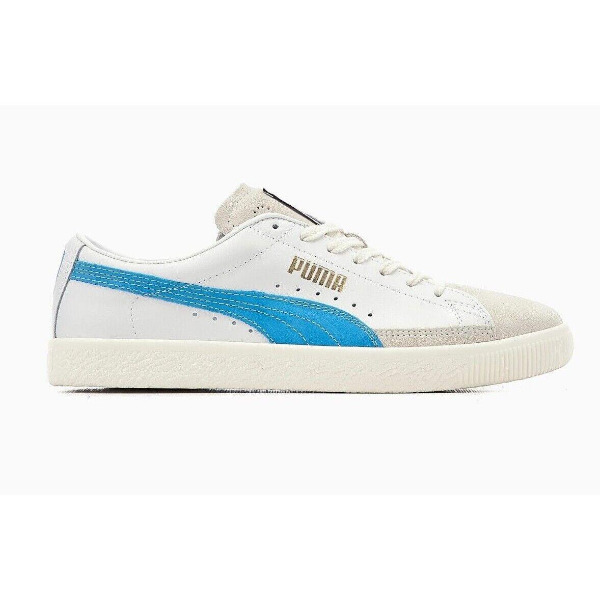 Puma Suede Vintage Basketball Shoes Sneakers White / Ocean Drive Men`s Size 7