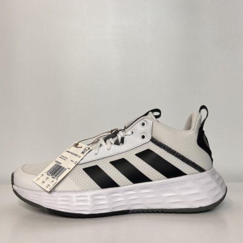 Adidas Ownthegame 2.0 White Black Basketball H00469 Shoes Sneakers Mens US Sz 10