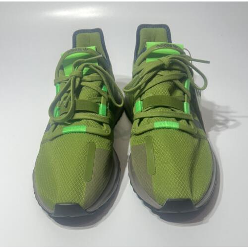 Adidas 11.5 U Path Run Men`s Green Camo Lime Black Gray Sneakers Shoes FV9251