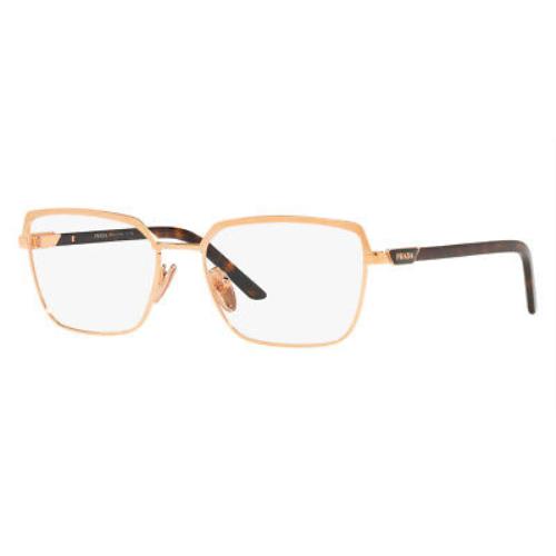 Prada eyeglasses  - Gold Frame, Demo Lens, Matte Pink Gold / Pink Gold Model 0