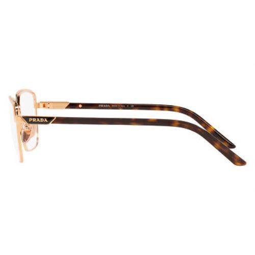 Prada eyeglasses  - Gold Frame, Demo Lens, Matte Pink Gold / Pink Gold Model 1