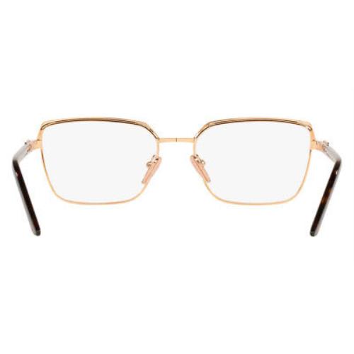 Prada eyeglasses  - Gold Frame, Demo Lens, Matte Pink Gold / Pink Gold Model 2