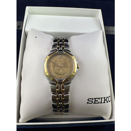 Seiko Ladies 7N82-OATO Two Tone SS Calender Analog Quartz Watch Battery -  Seiko watch - 007100457307 | Fash Brands