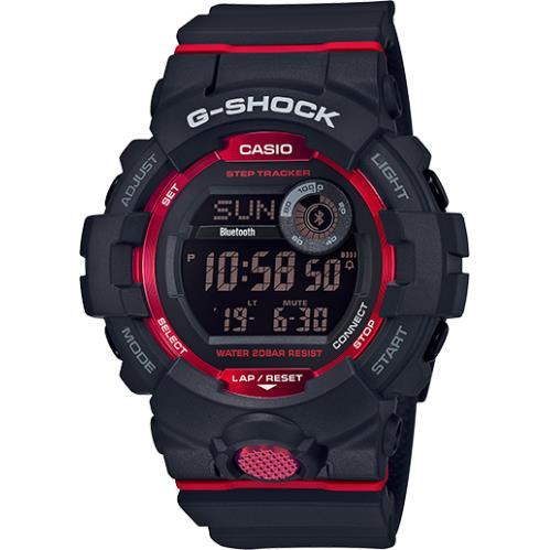 Casio G-shock G-squad Bluetooth Red Black Watch GBD800-1 Step Tracker