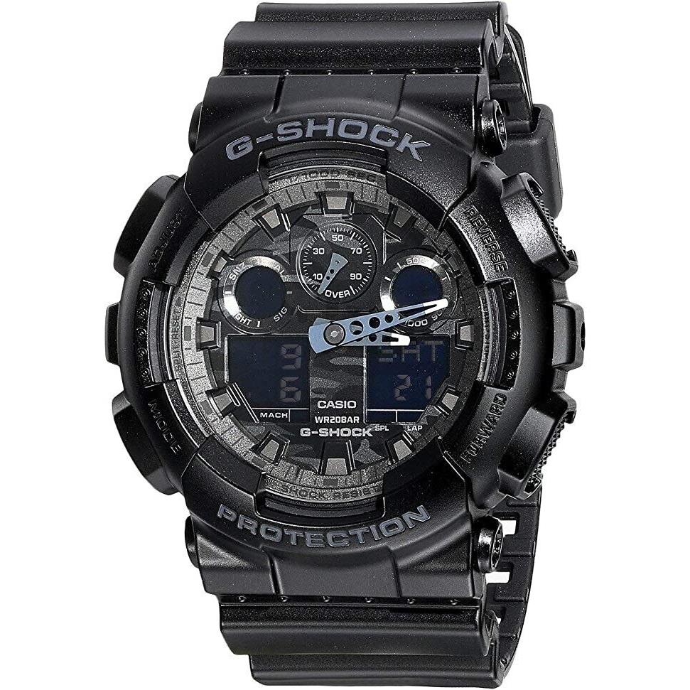 Casio Men`s G Shock Black Digital Analog Quartz Watch GA100CF-1A