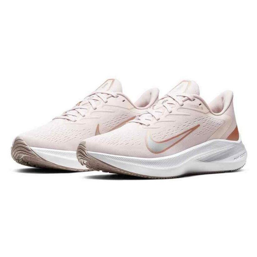 Nike Zoom Winflo 7 Womens Size 10.5 Sneakers Shoes CJ0302 601 Rose Bronze