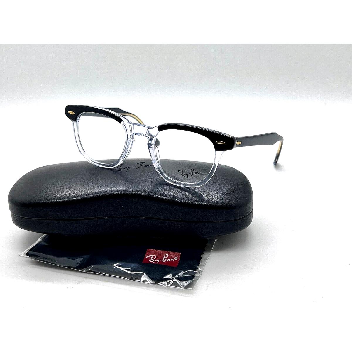 Ray-ban RB 5398 2034 Black ON Transparent Eyeglasses Frame 45-21-145MM Small