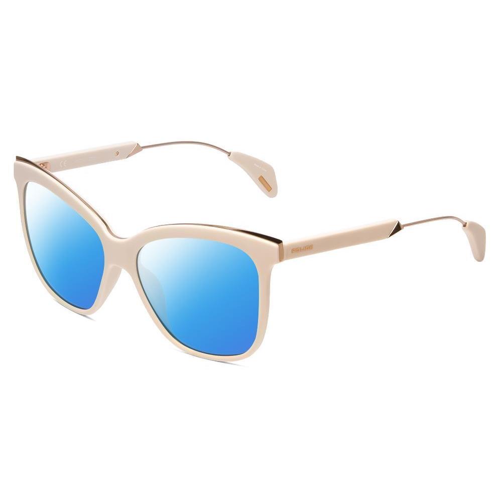 Police SPL621 Affair-2 Cateye Polarized Sunglasses in Ivory White 56mm 4 Options Blue Mirror Polar