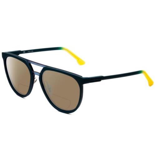 Police SPL586 Polarized Bi-focal Sunglasses Green Marine Yellow 57 mm 41 Options