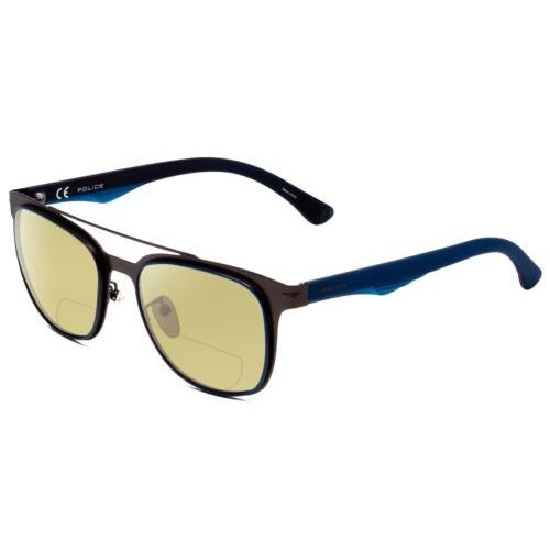 Police SPL356 Unisex Polarized Bi-focal Sunglasses Black Silver 53 mm 41 Options Yellow