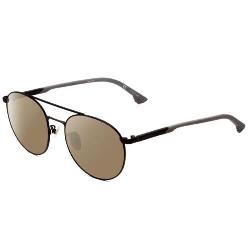 Police SPL717 Round Designer Polarized Sunglasses in Matte Black 55 mm 4 Options Amber Brown Polar