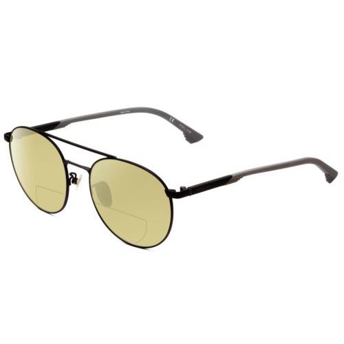 Police SPL717 Round Polarized Bi-focal Sunglasses in Matte Black 55mm 41 Options Yellow