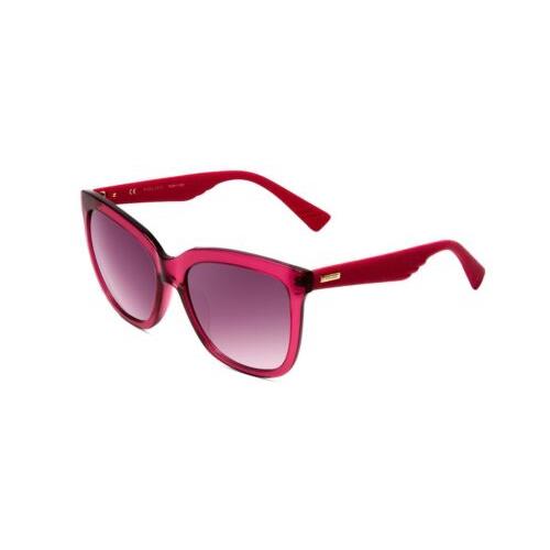 Police SPL410 Cateye Designer Sunglasses Pink Crystal Glitter/violet Purple 56mm