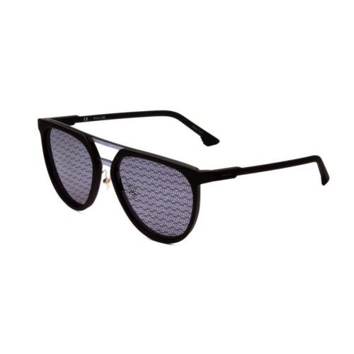 Police SPL586 Unisex Square Designer Sunglasses in Black Grey Mirror Logo 57mm
