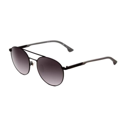 Police SPL717 Round Designer Sunglasses in Black Grey Smoke Gradient Blue 55mm