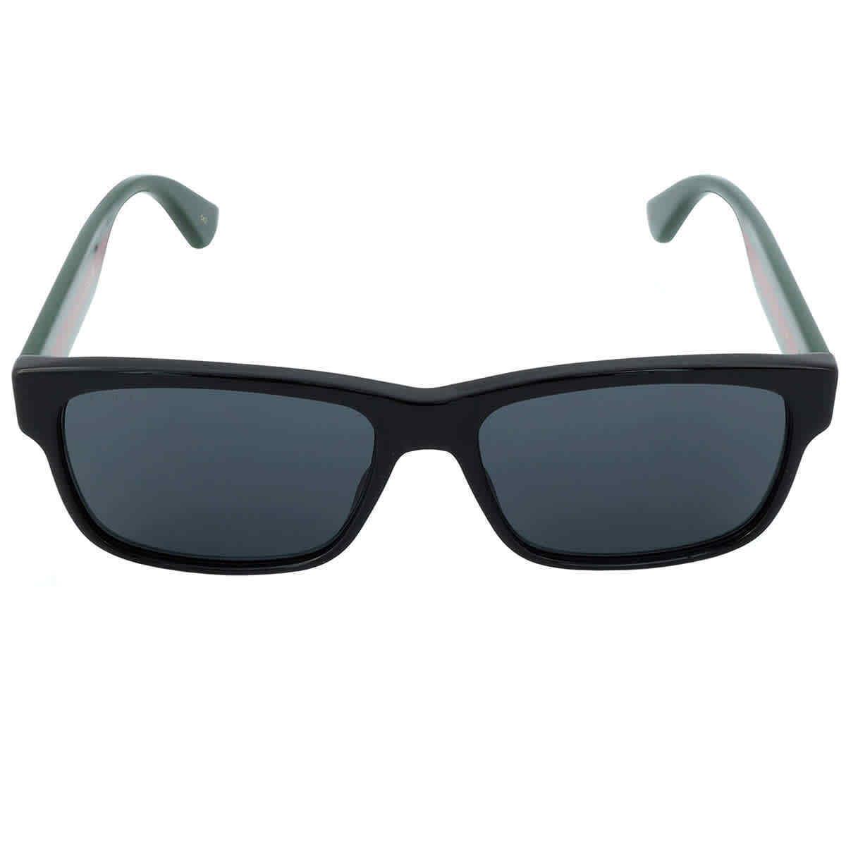 Gucci Grey Square Men`s Sunglasses GG0340S 006 58 GG0340S 006 58