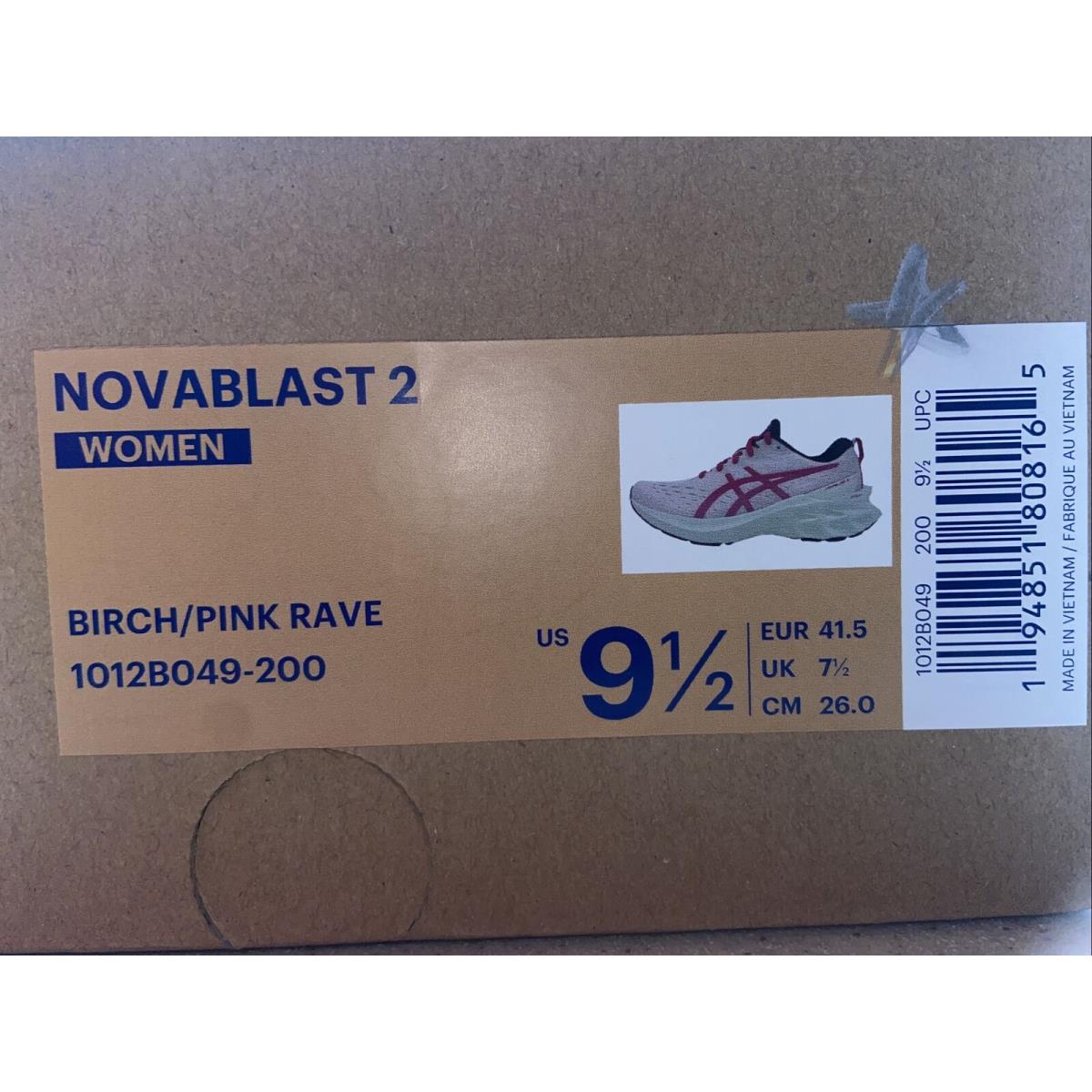 Asics Novablast 2 Woman`s Sneakers Athletic Shoes US 9 1/2 Fast