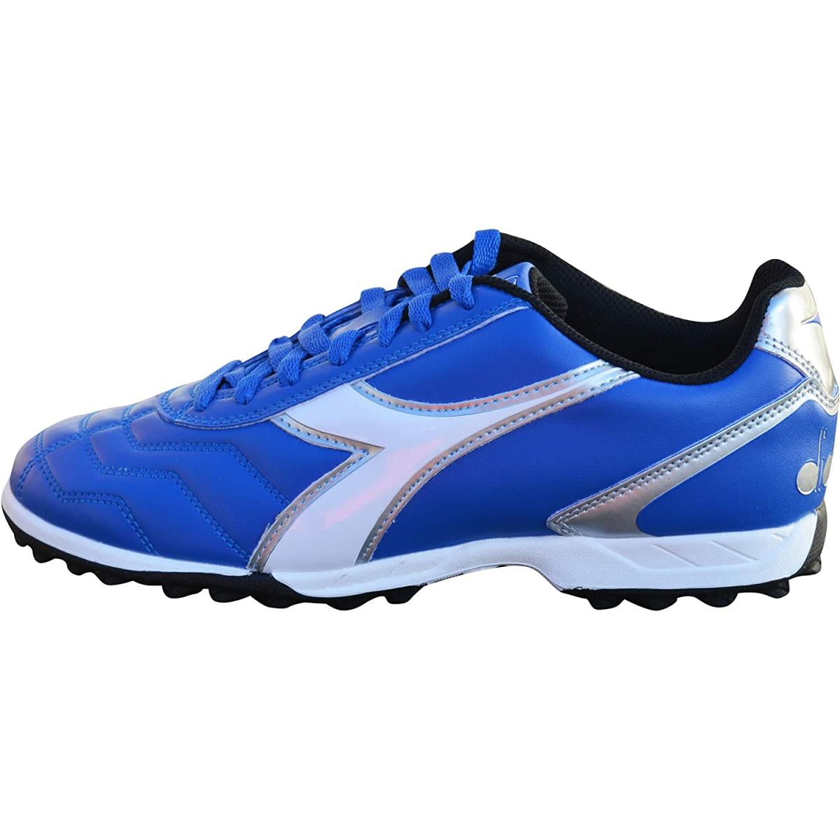 Diadora Men`s Capitano TF Turf Indoor/outdoor Soccer Shoes Royal/White/Silver