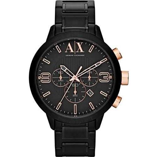 Armani Exchange AX1350 Chronograph Black Dial Black Ion-plated Men`s Watch