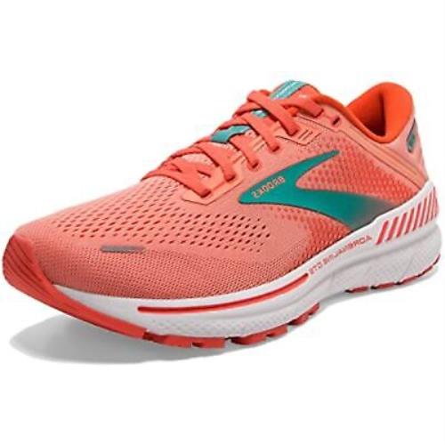 Brooks Women`s Adrenaline Gts 22 Coral/latigo Bay/white Size 6 B M ...