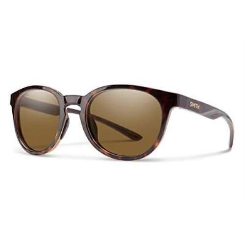 Smith Optics Eastbank Unisex Round Sunglasses in Tortoise Gold Polarized Brown