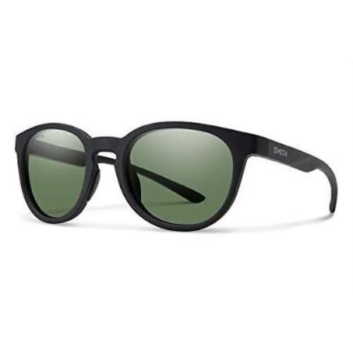Smith Optic Eastbank Round Sunglasses Matte Black/chromapop Polarized Gray Green
