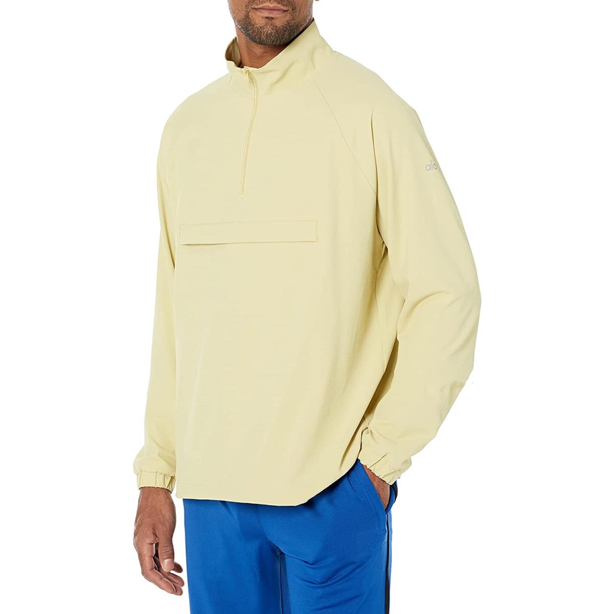 Alo Yoga Men`s 1/2 Zip Touchline Jacket Dusty Yellow